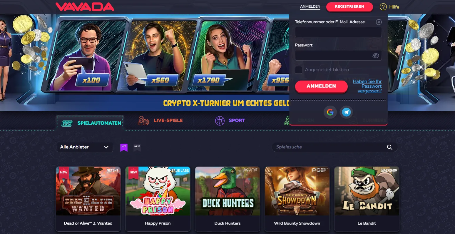 Vavada Register Österreich — Anmeldung nach der Registrierung